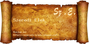 Szeredi Elek névjegykártya